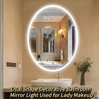 Oval Shape Decorative Bathroom Mirror Light Used for Lady Makeup